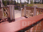 ipe deck with king post vinyl rail system